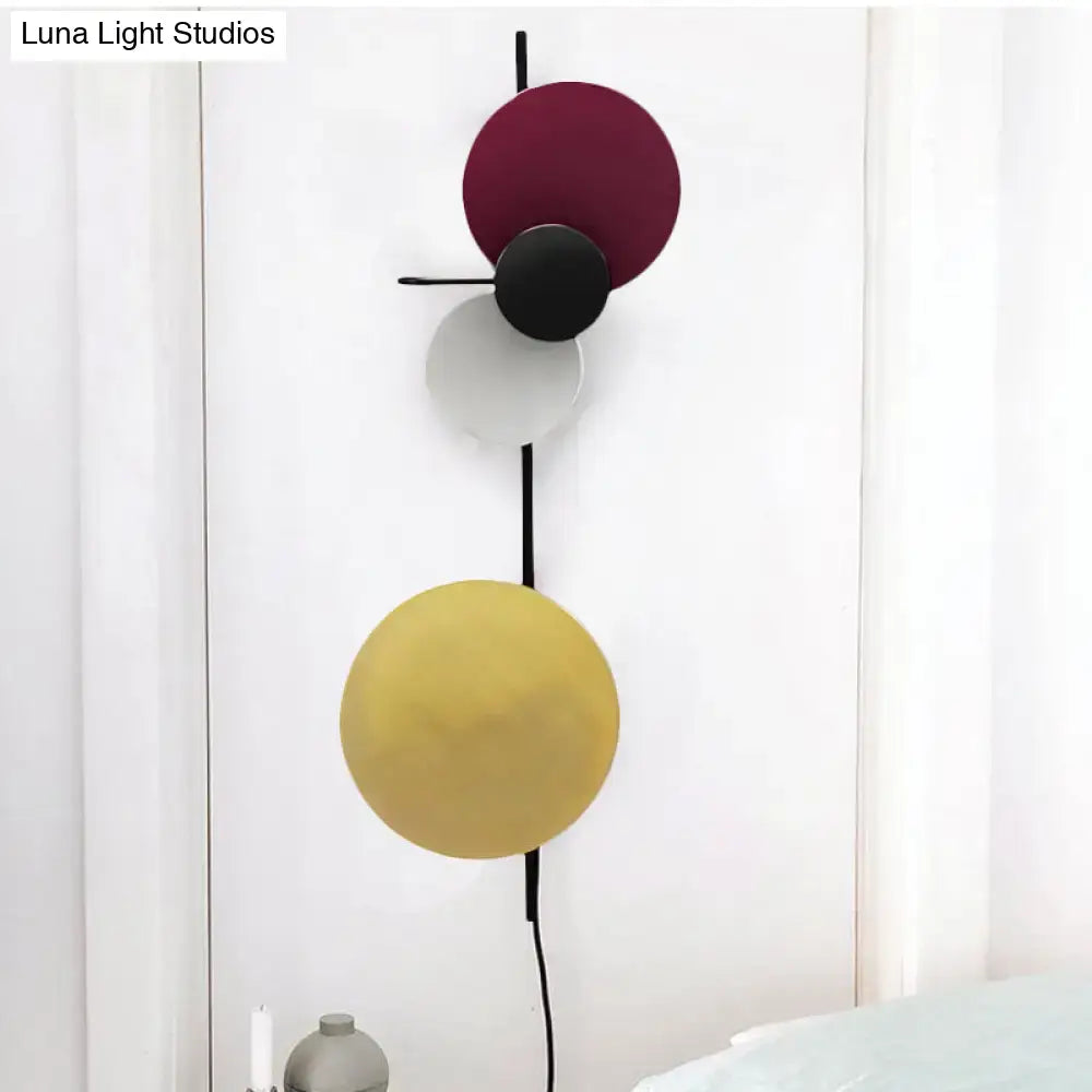 Pink Circular Wall Light
