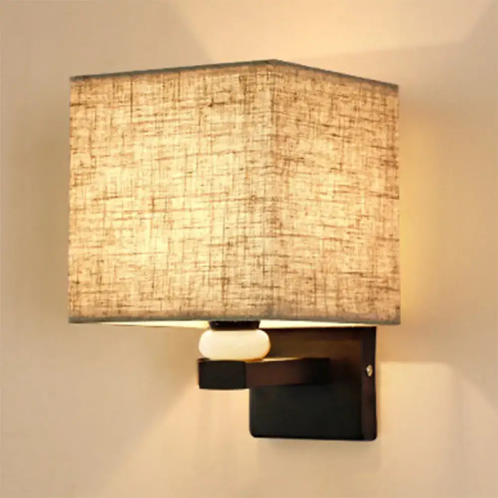 Fabric Rectangle Wall Light