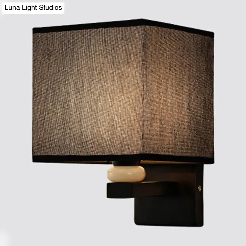 Fabric Rectangle Wall Light