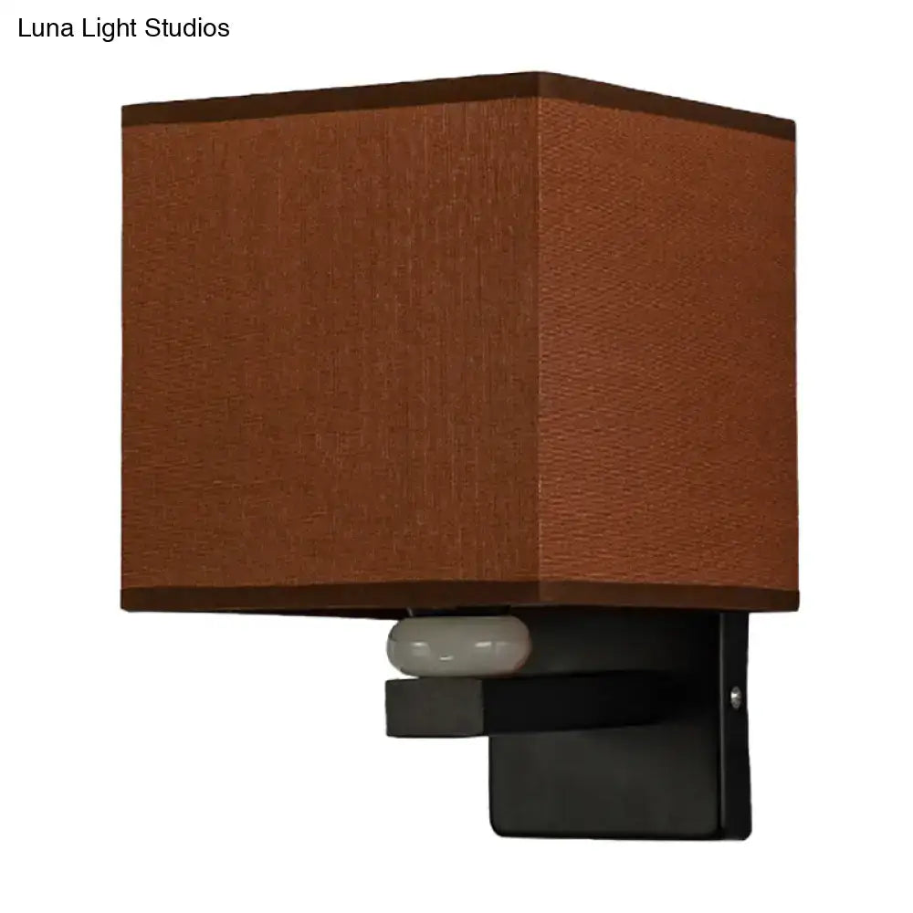 Fabric Rectangle Wall Light