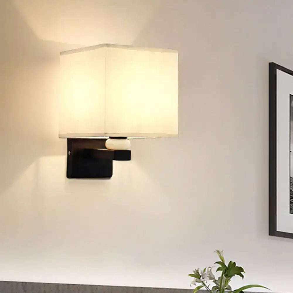 Fabric Rectangle Wall Light
