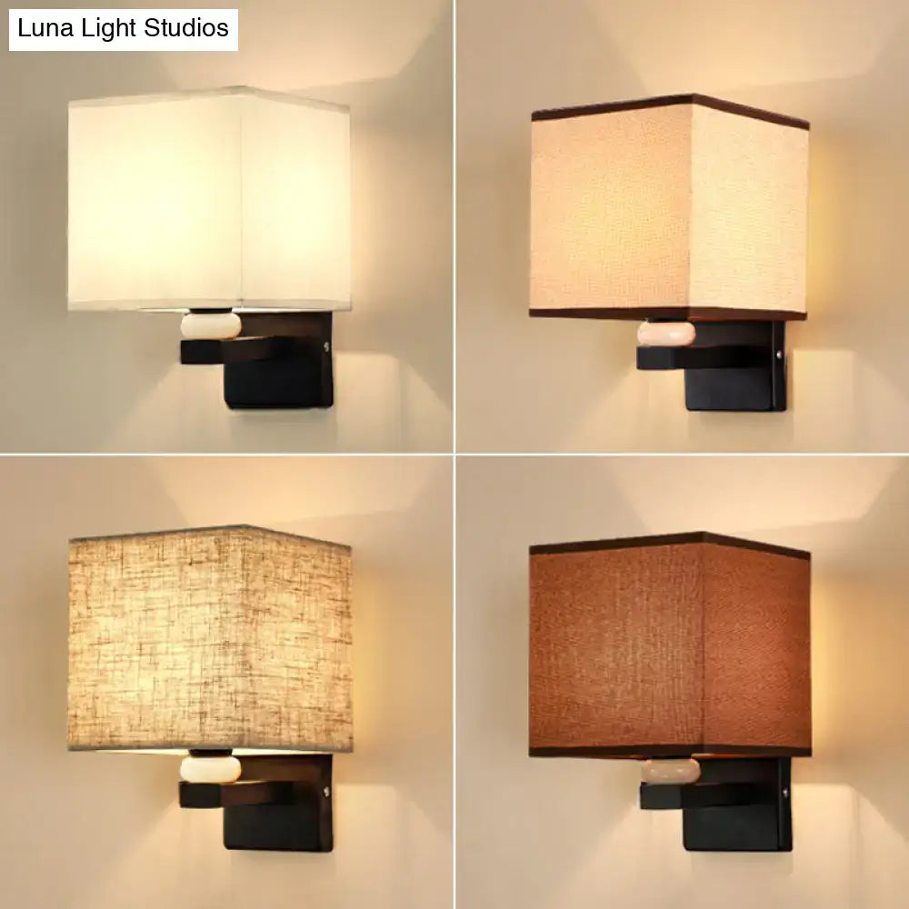 Fabric Rectangle Wall Light