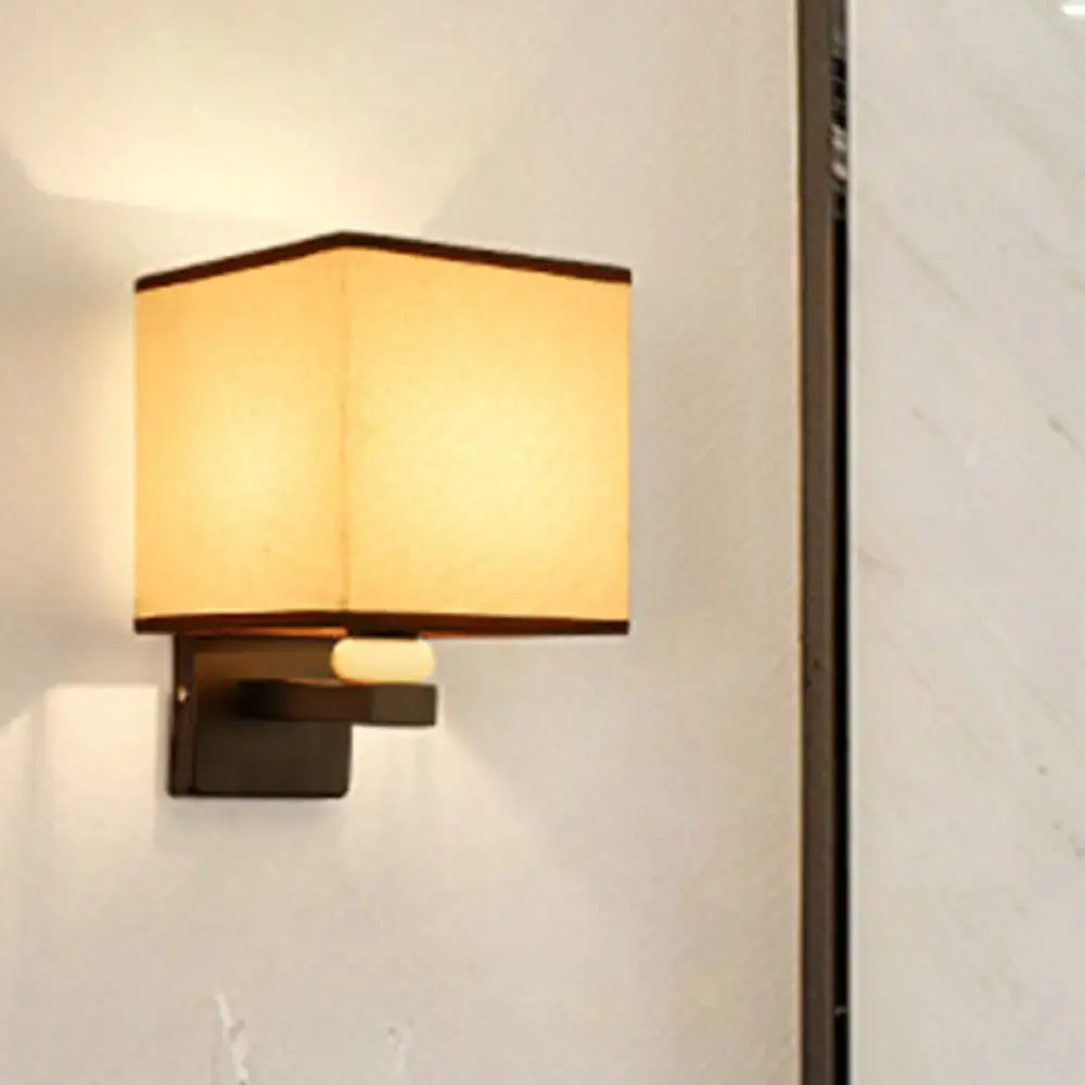 Fabric Rectangle Wall Light