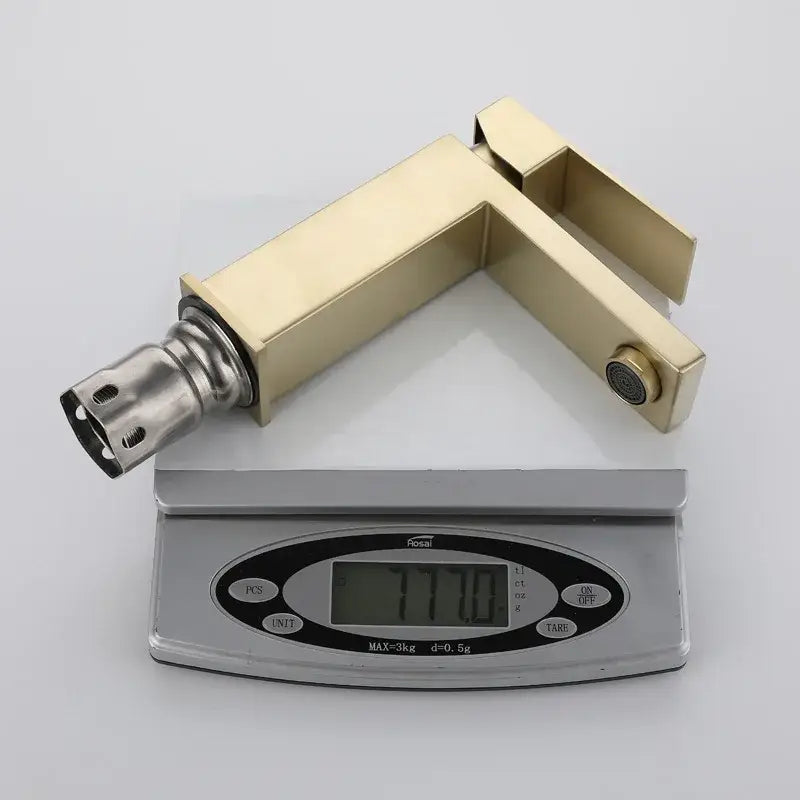 Brushed Gold Tall Stainless Basin Faucet