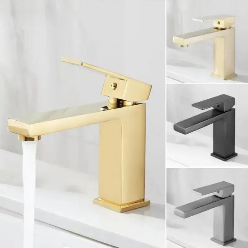Brushed Gold Tall Stainless Basin Faucet