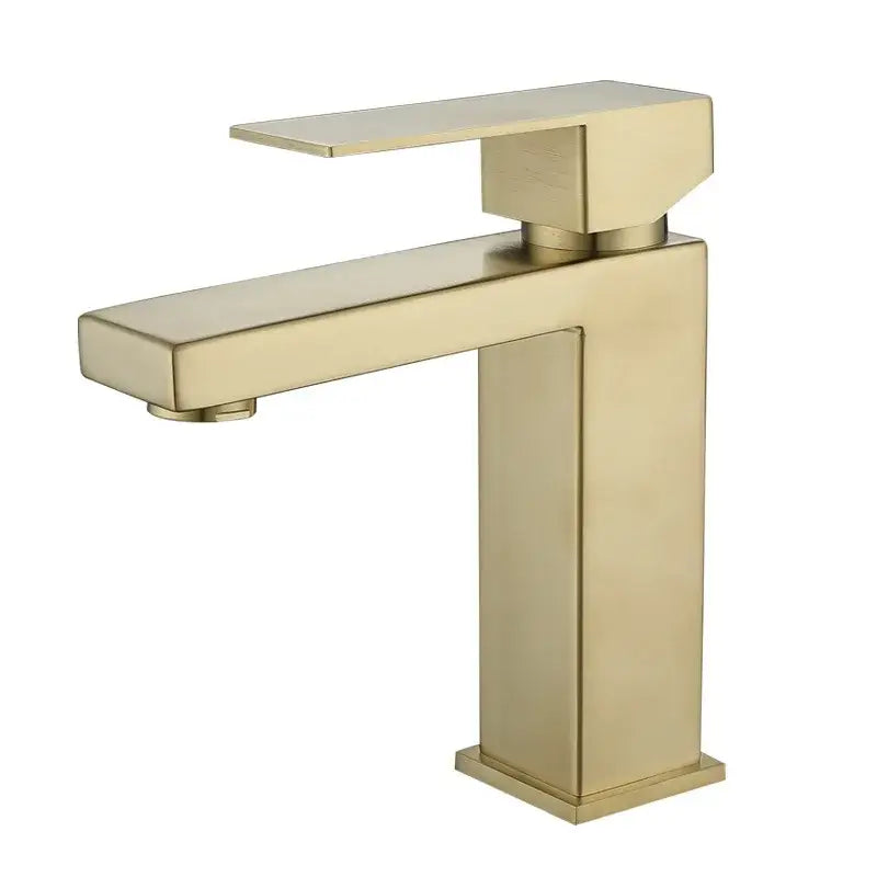 Brushed Gold Tall Stainless Basin Faucet