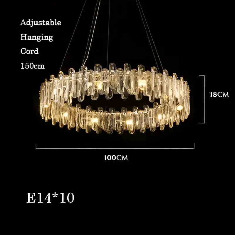 Nickel Crystal Pendant Light