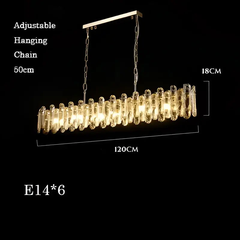 Nickel Crystal Pendant Light
