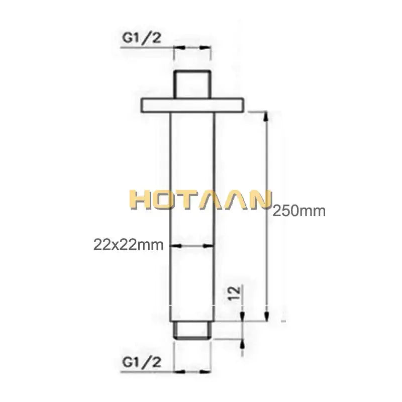 Chrome Brass Shower Arm