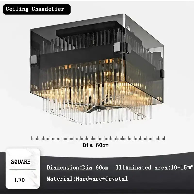 Crystal Glass Pendant Chandelier