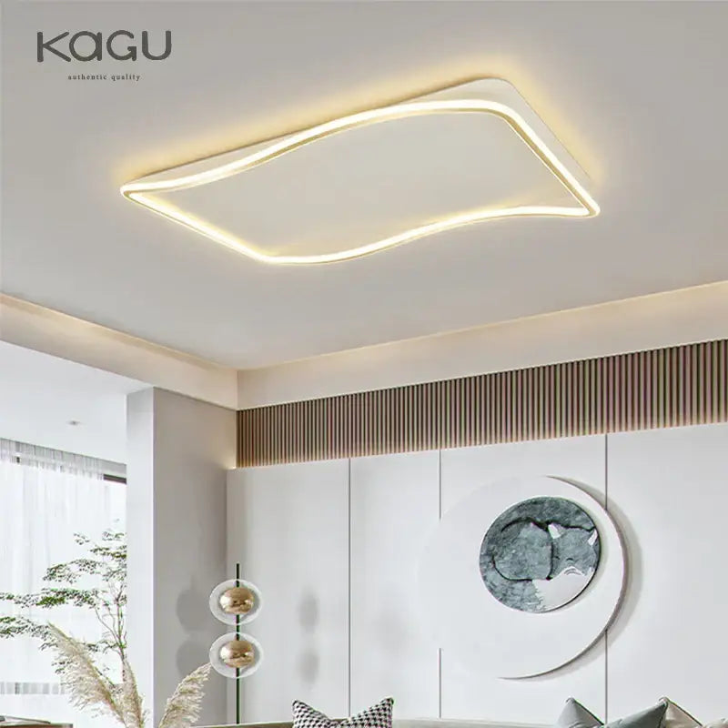 Gold Rectangular LED Chandelier