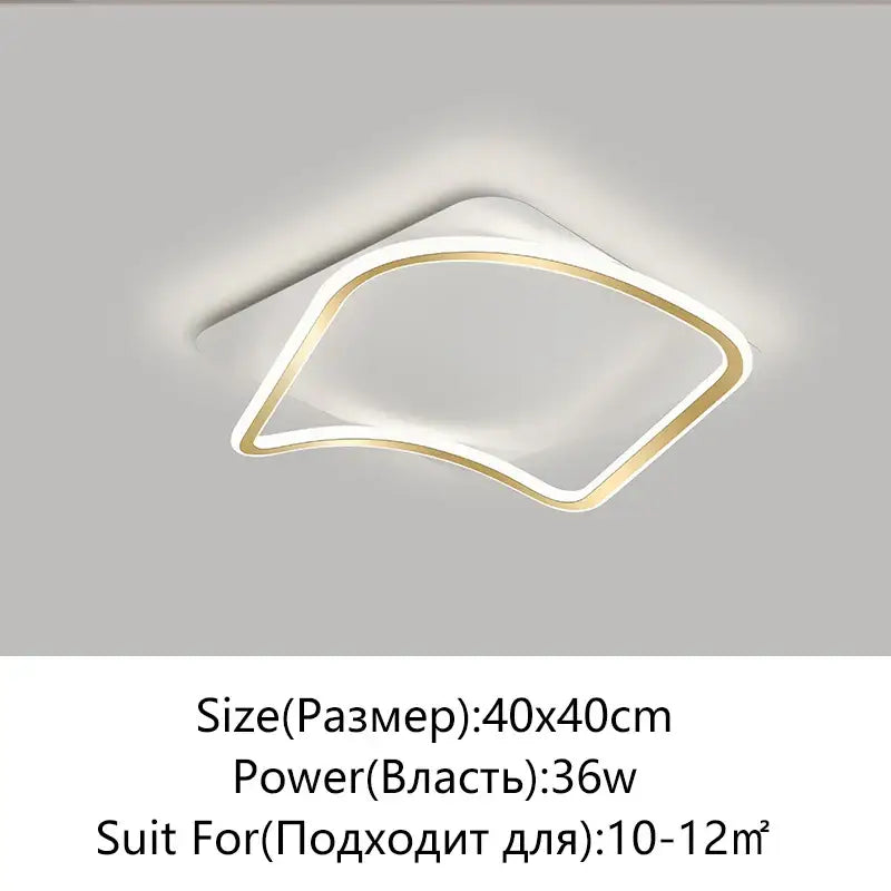 Gold Rectangular LED Chandelier