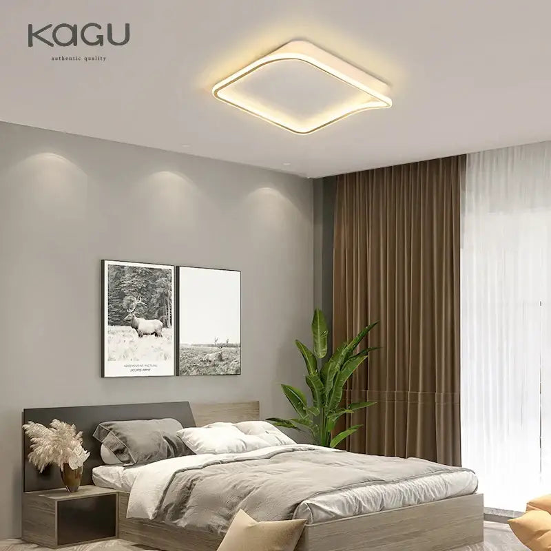 Gold Rectangular LED Chandelier