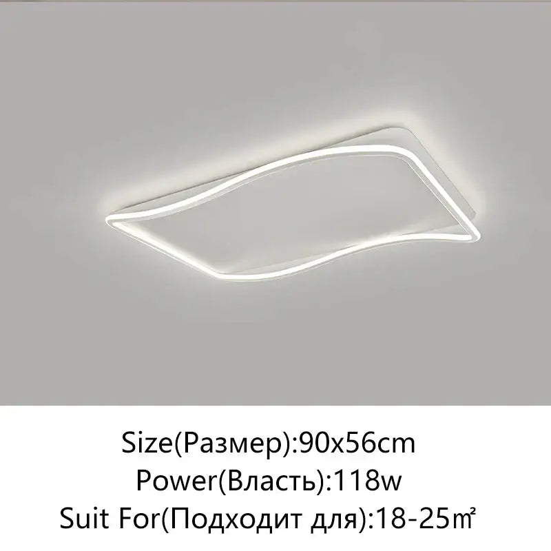 Gold Rectangular LED Chandelier