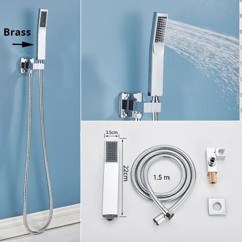 Chrome Handshower Head Set