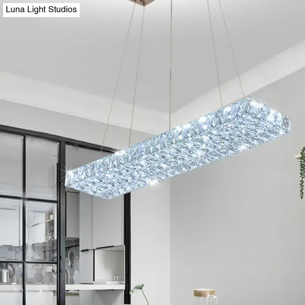 Crystal Rectangular Pendant Light