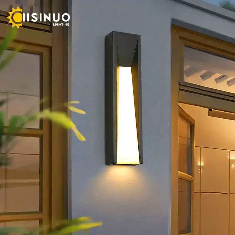 Black LED Outdoor Wall Lamp
