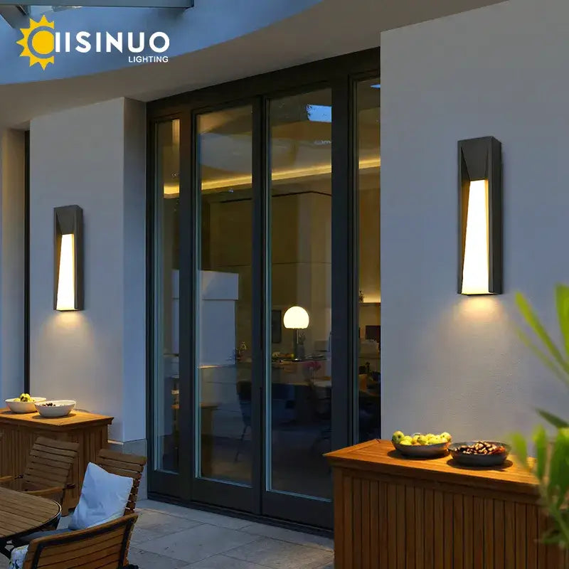 Black LED Outdoor Wall Lamp