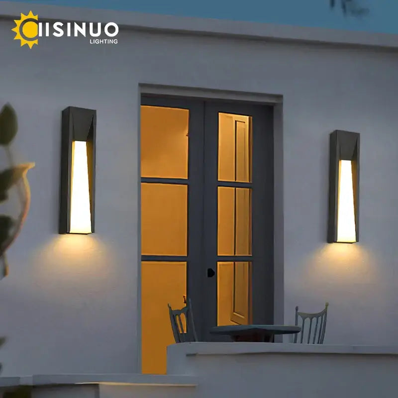 Black LED Outdoor Wall Lamp