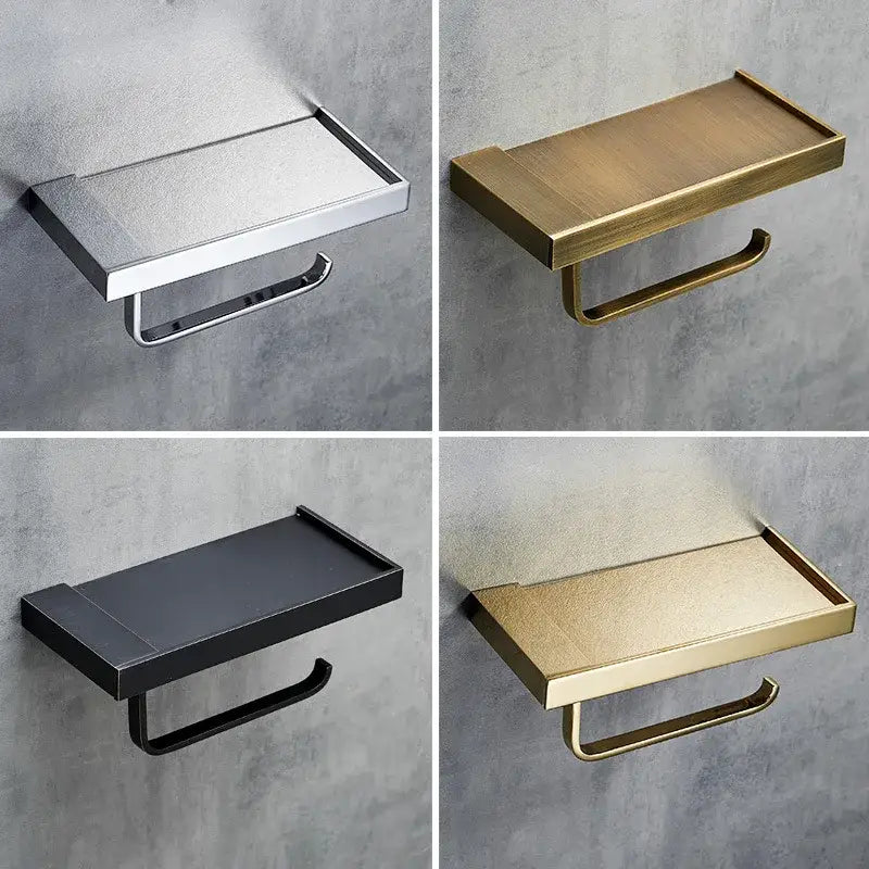 Gold Metal Toilet Paper Holder
