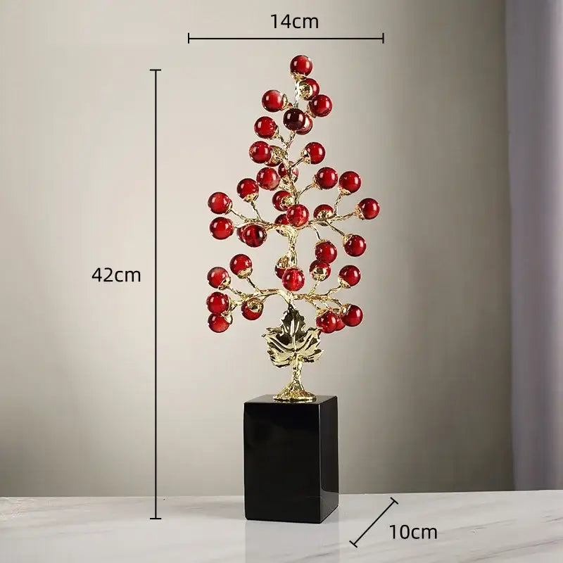 Red Gold Metal Sculpture