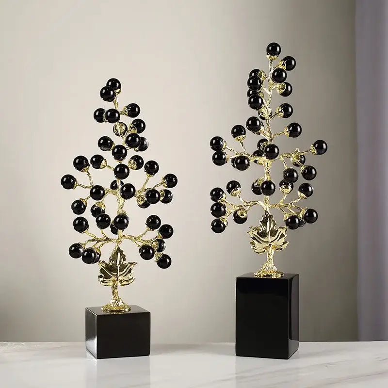 Red Gold Metal Sculpture