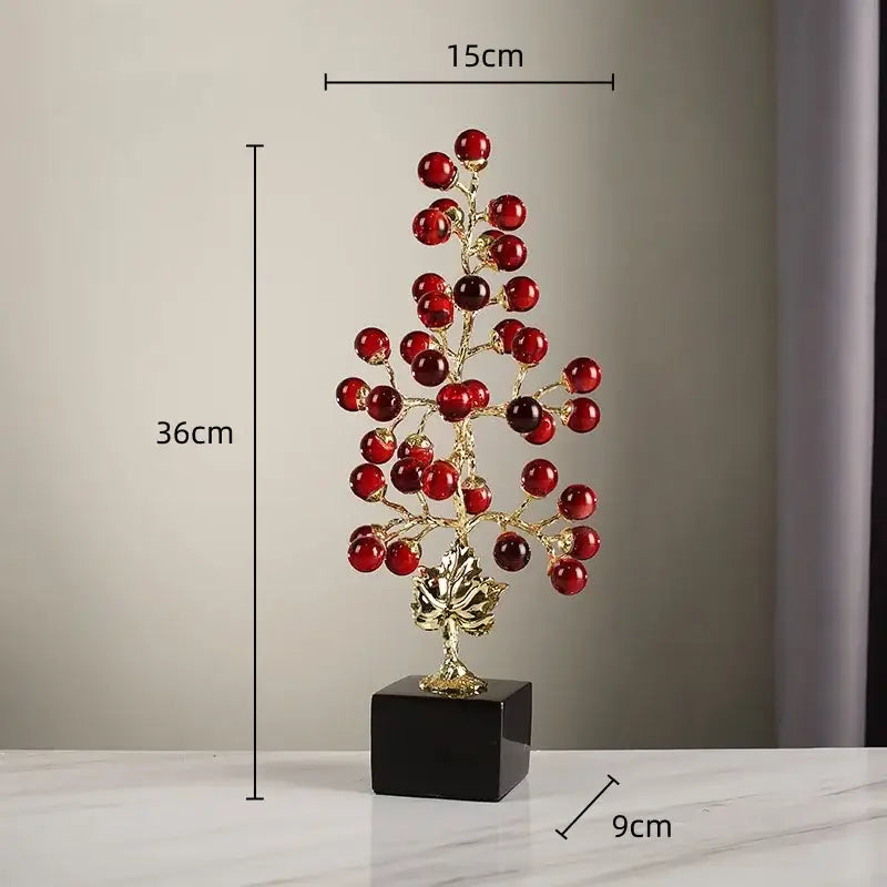 Red Gold Metal Sculpture