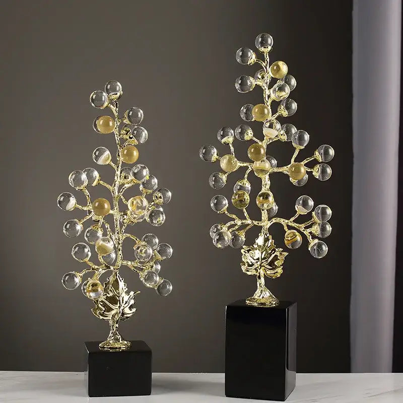 Red Gold Metal Sculpture