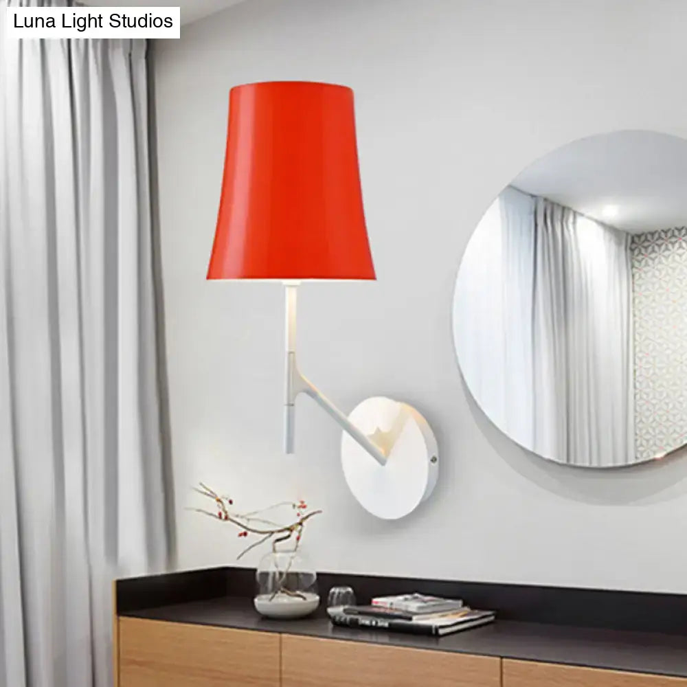 Red White Barrel Sconce