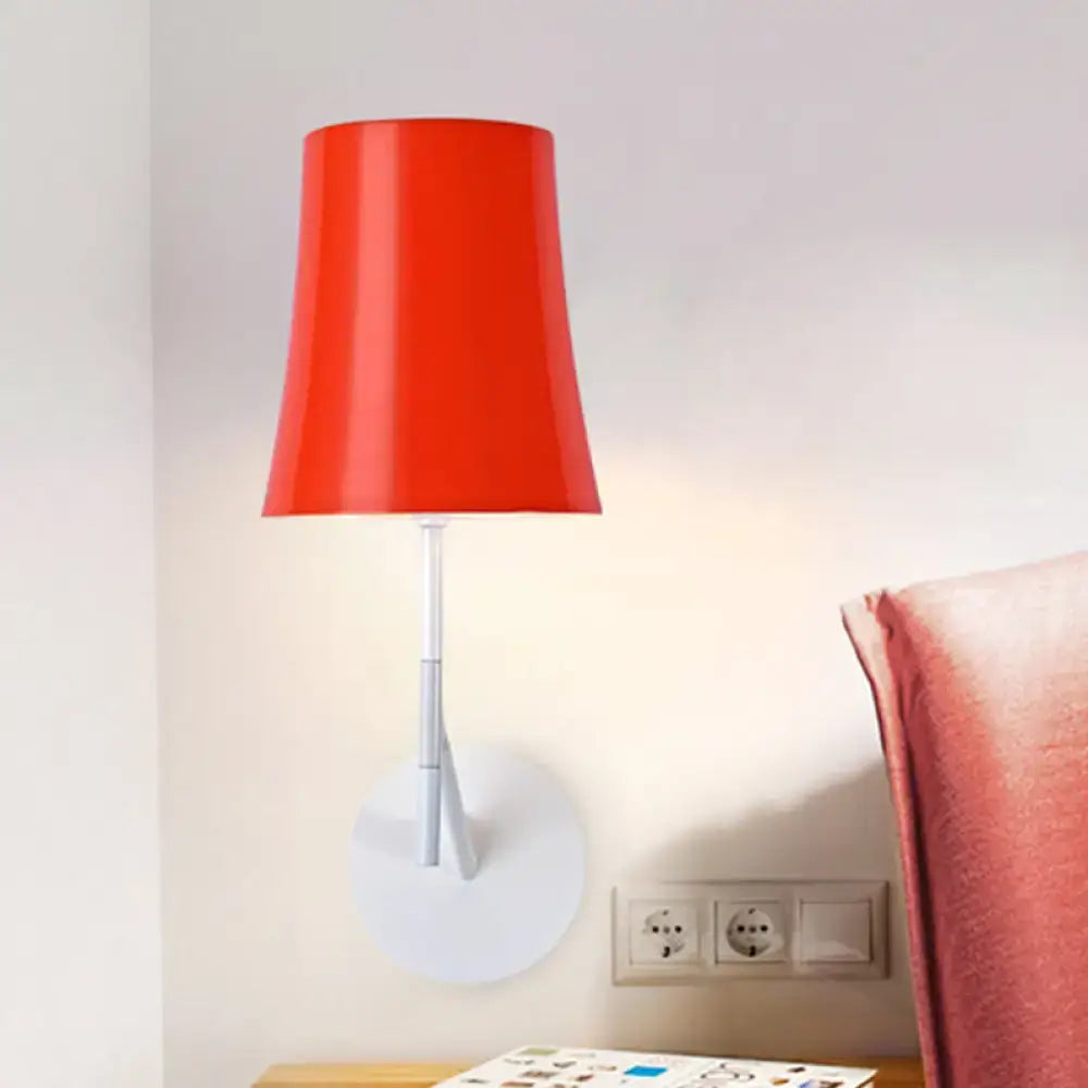 Red White Barrel Sconce