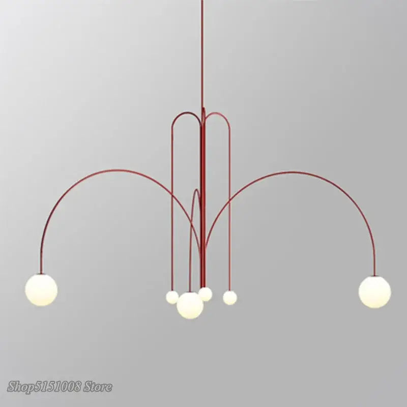 Red Branch Glass Pendants