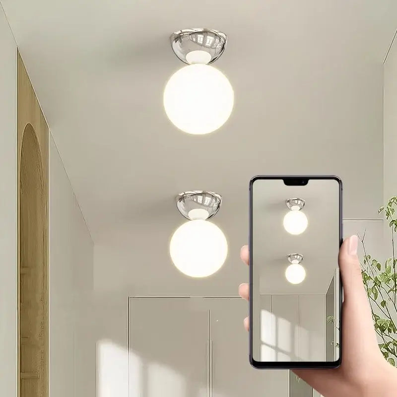 Red Iron Ceiling Globe