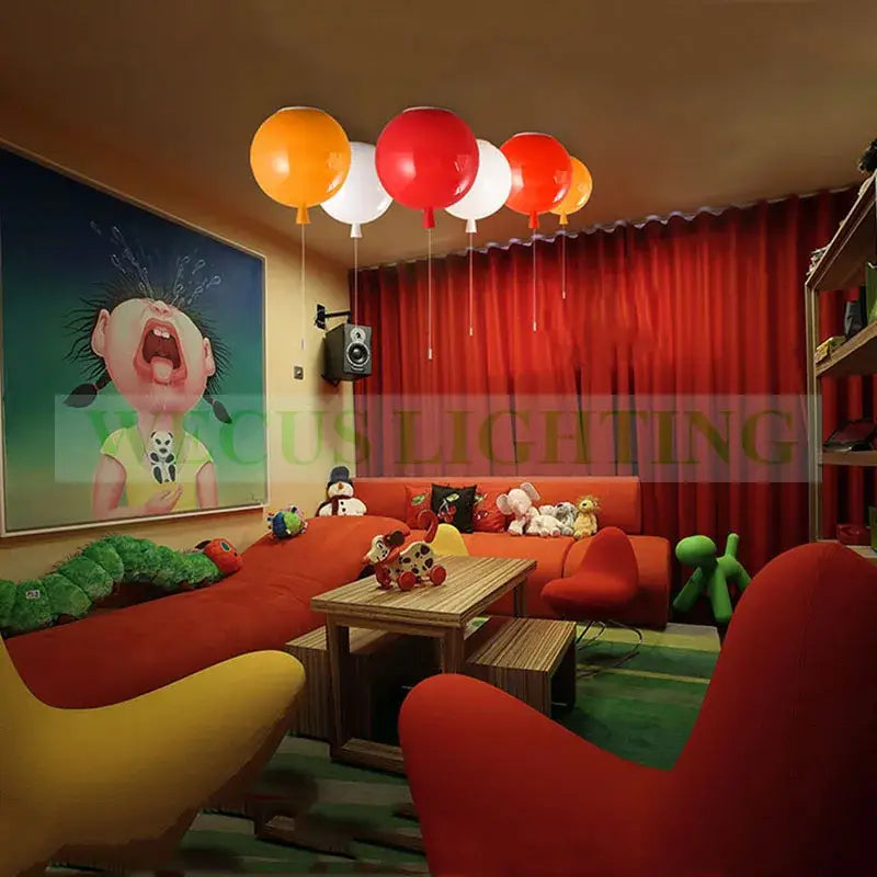 Red Balloon Ceiling Light
