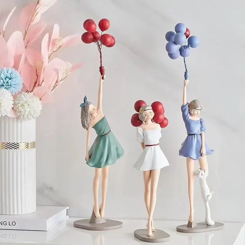 Red Blue Balloon Figurines