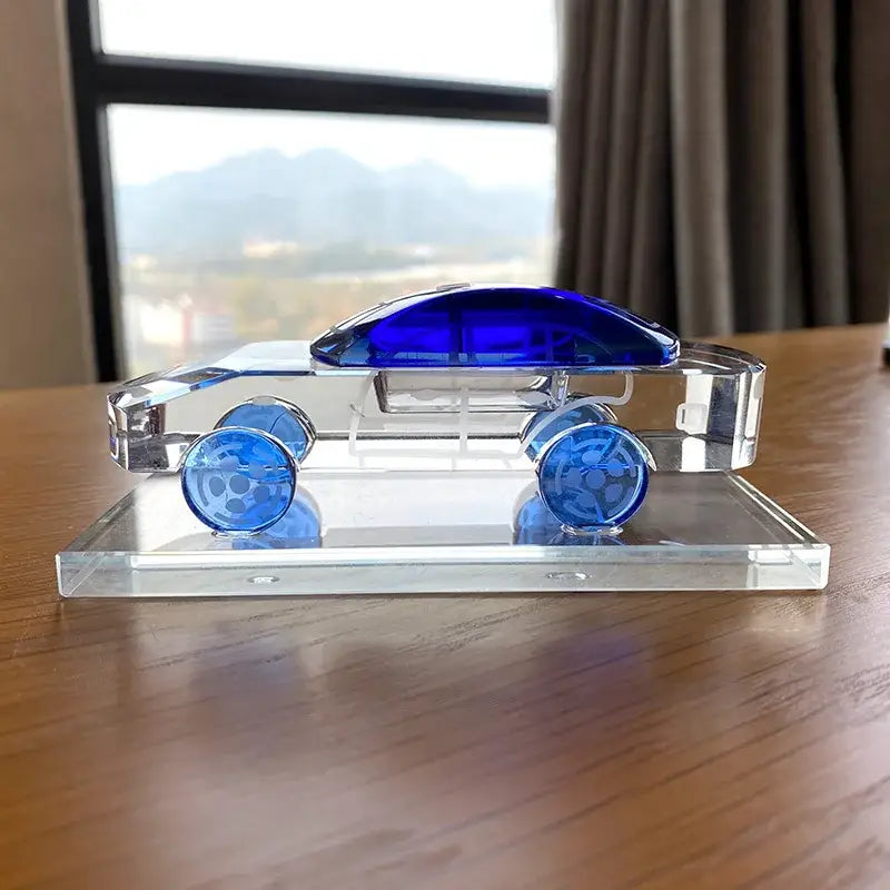 Red Blue Crystal Car Model