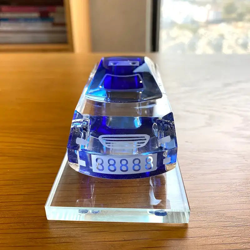 Red Blue Crystal Car Model