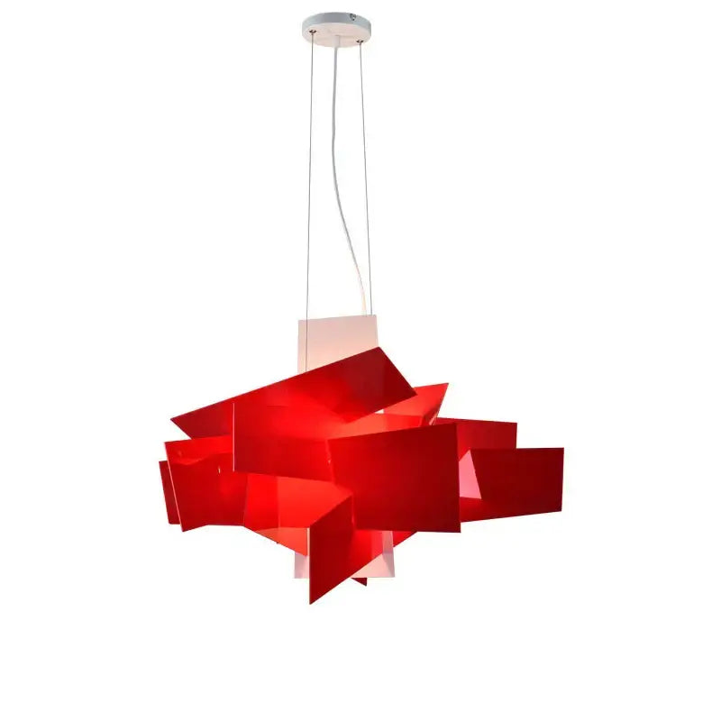 Red Acrylic Leaf Pendant