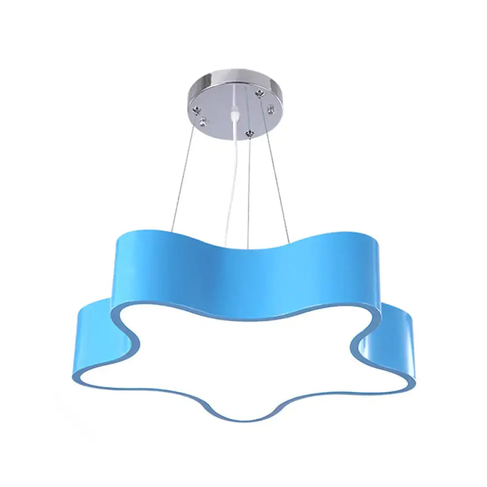 Red Wavy Star Pendant Light