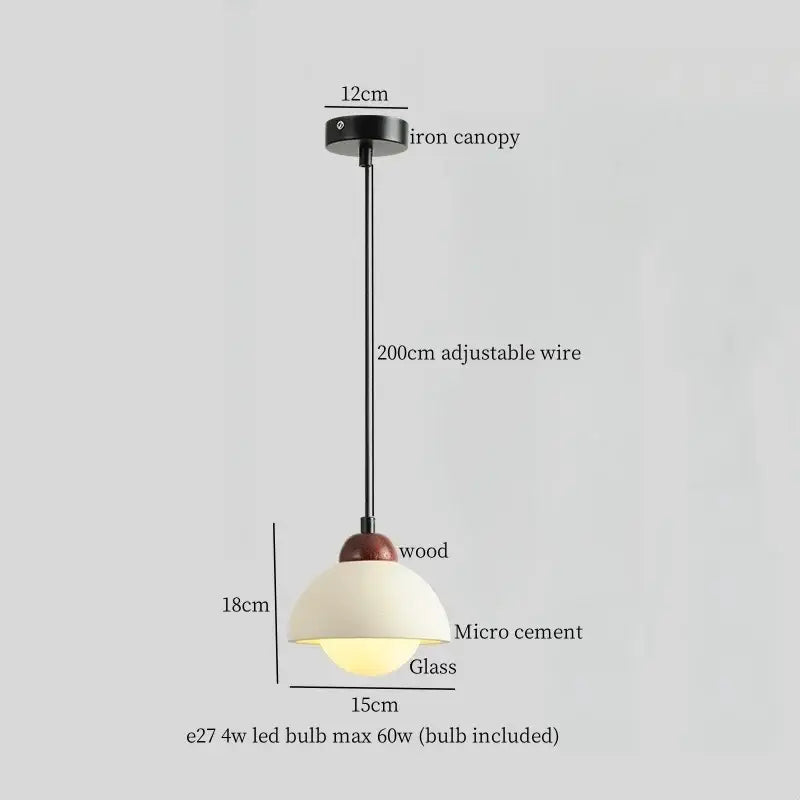 Brown Cement Cylinder Pendant