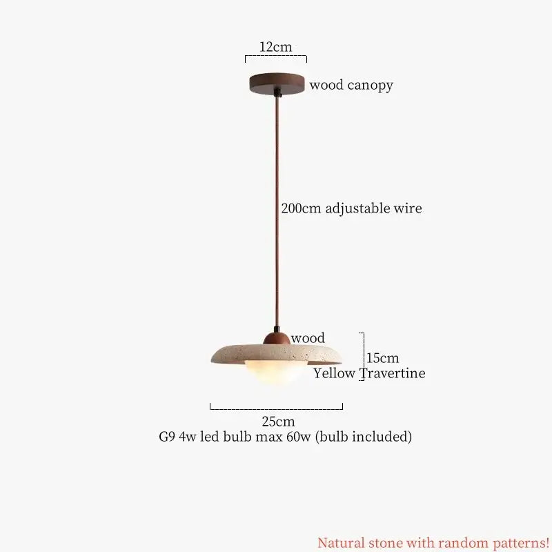 Brown Cement Cylinder Pendant