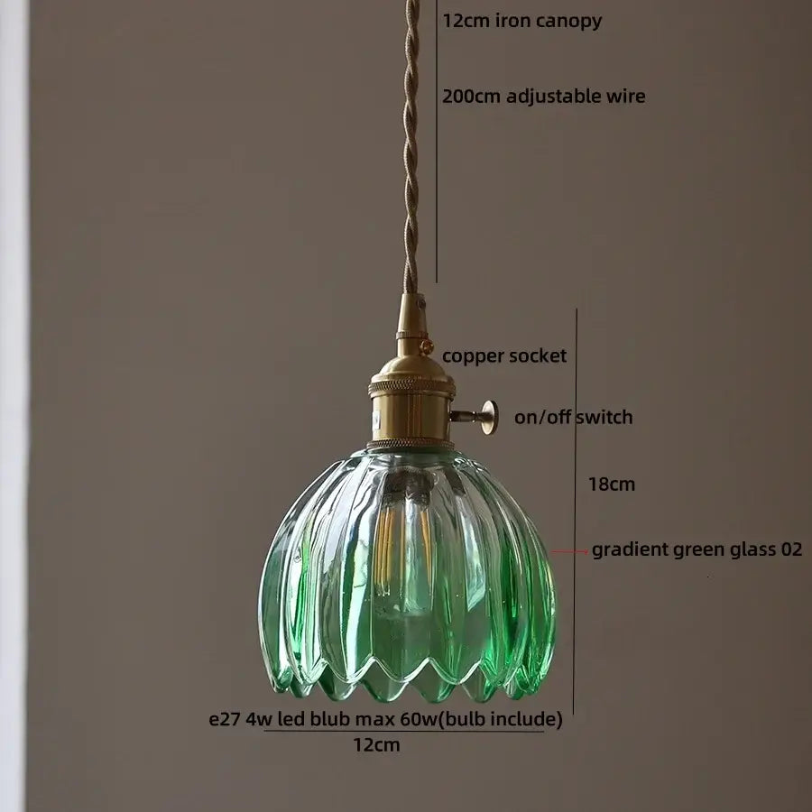 Blue Glass Dining Pendant