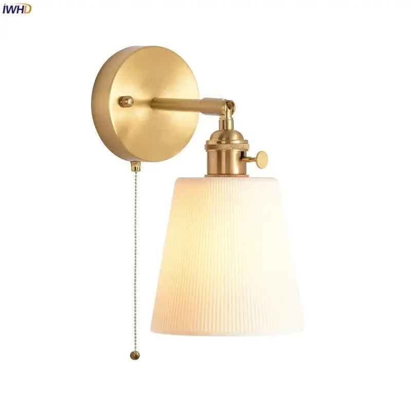 Ceramic Brass Wall Light