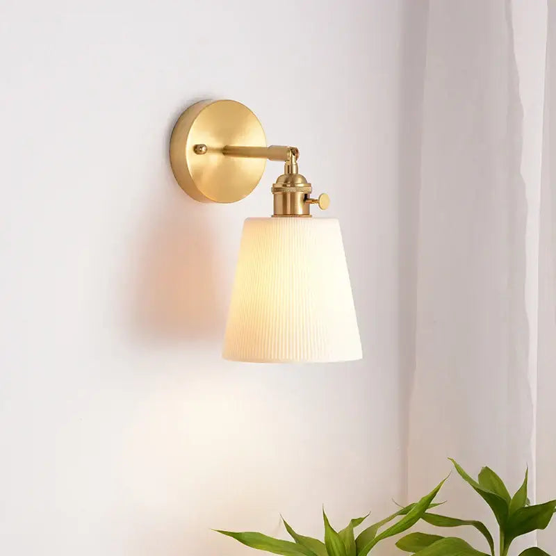 Ceramic Brass Wall Light