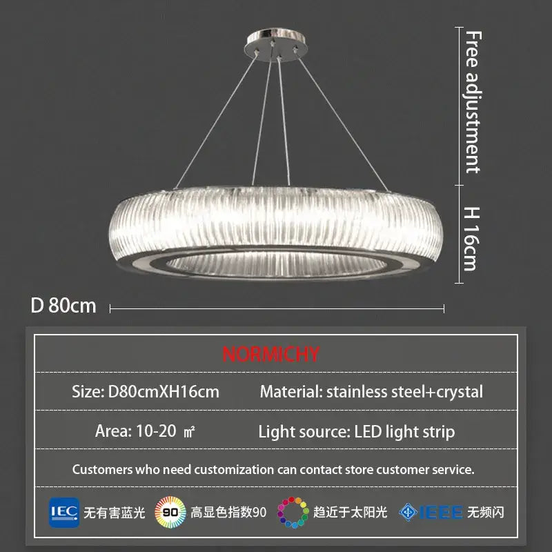 Crystal LED 120cm Ceiling Chandelier
