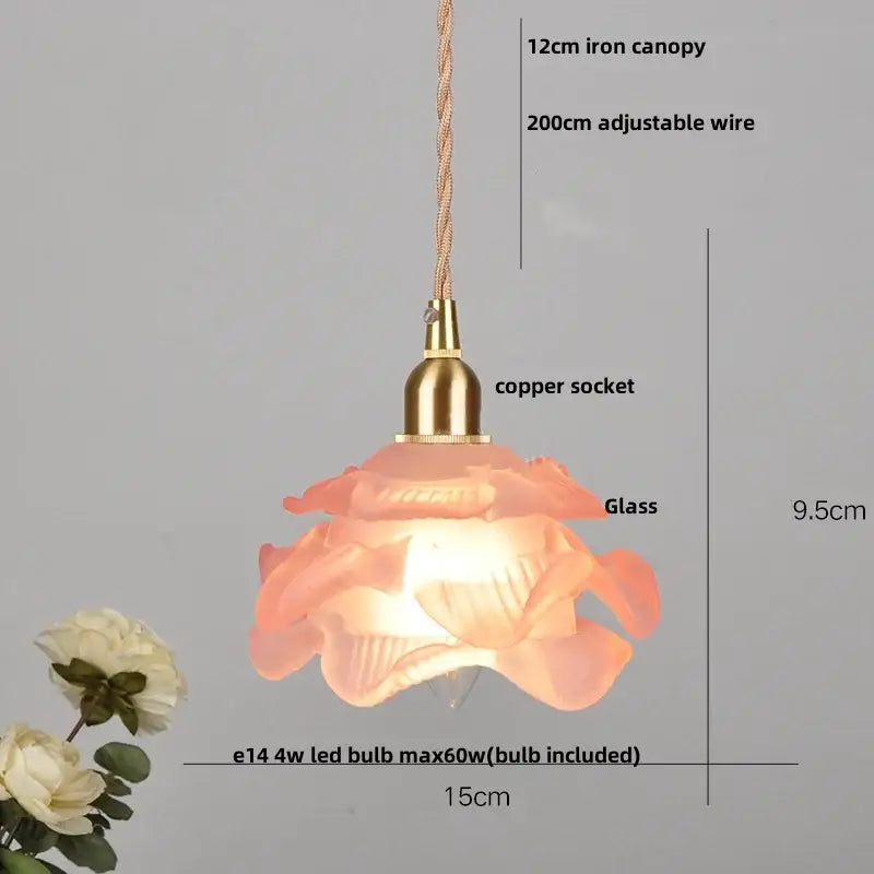 Brass Glass Adjustable Dining Pendant Light