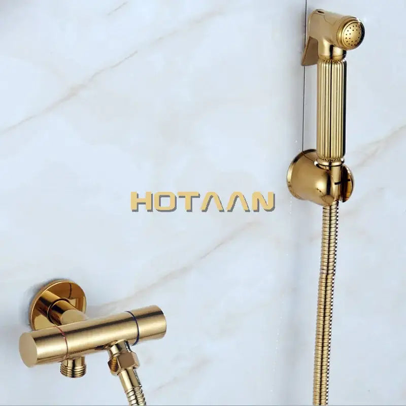 Gold Brass Bidet Sprayer Set