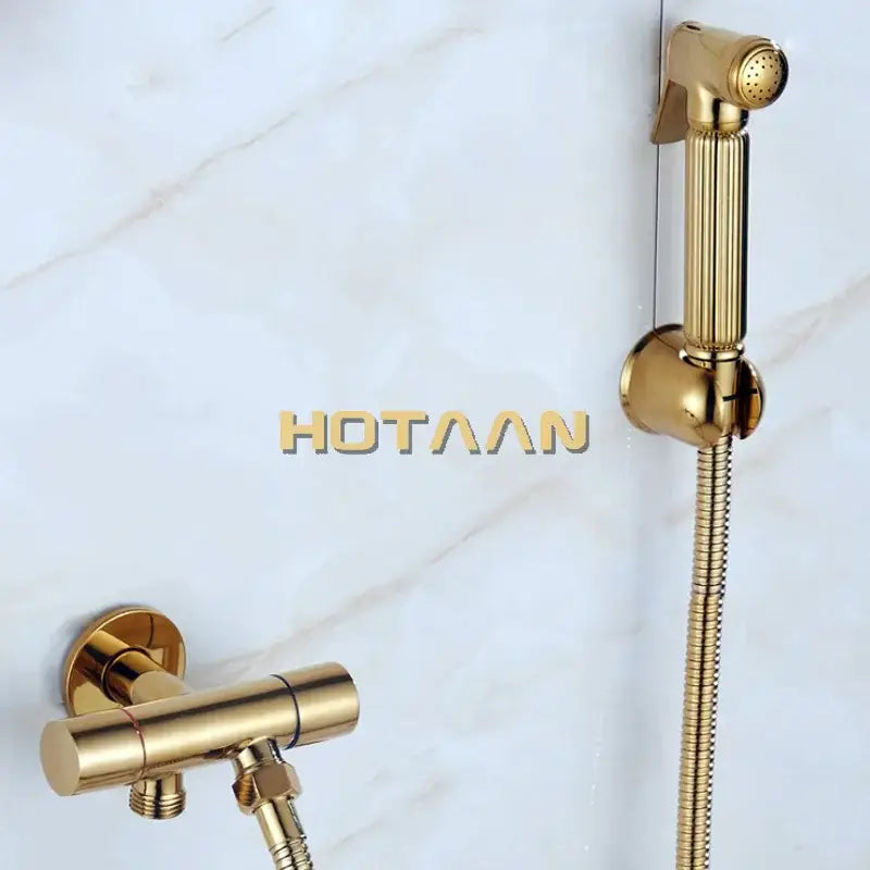 Gold Brass Bidet Sprayer Set