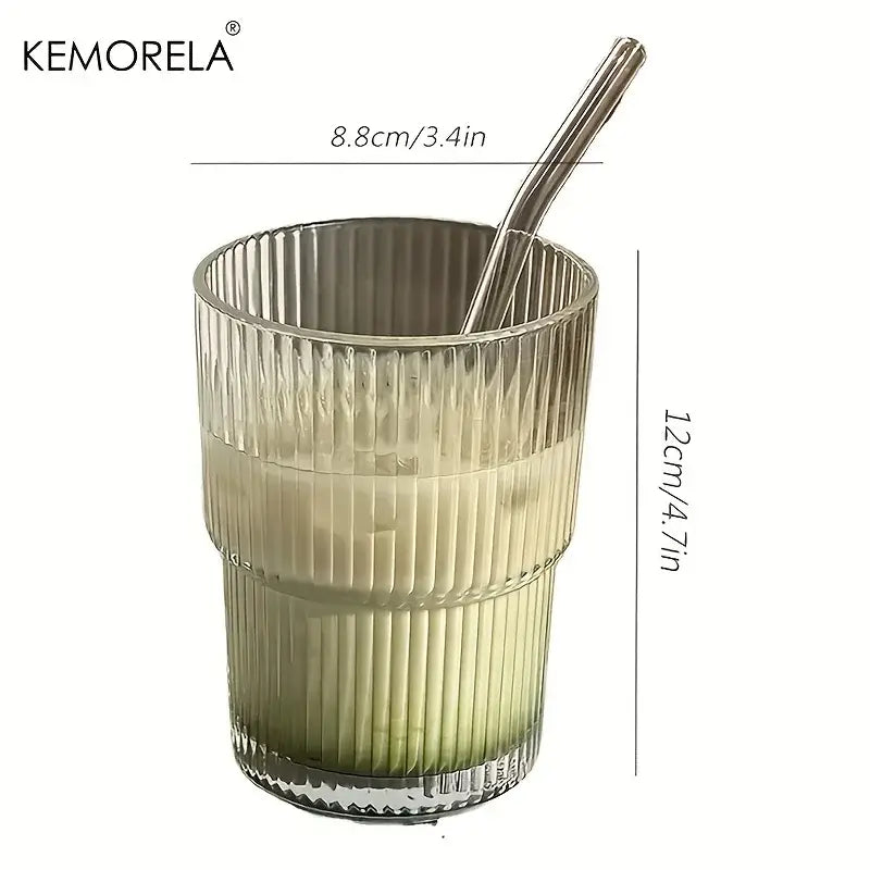 Striped Glass Cup Set
