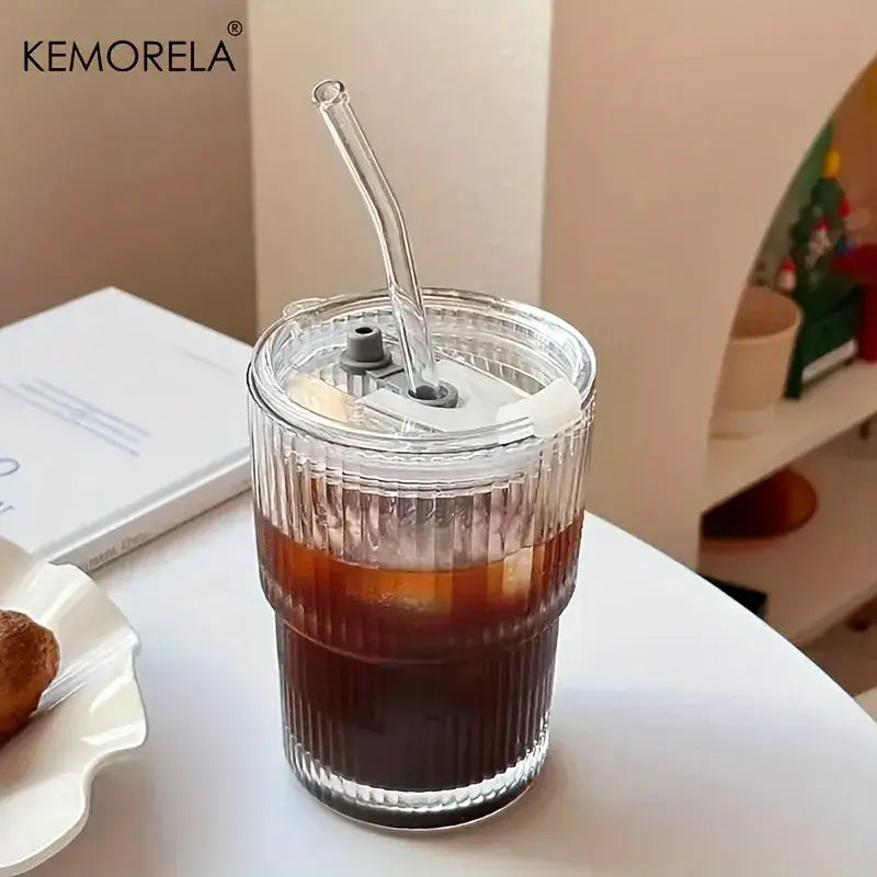 Striped Glass Cup Set
