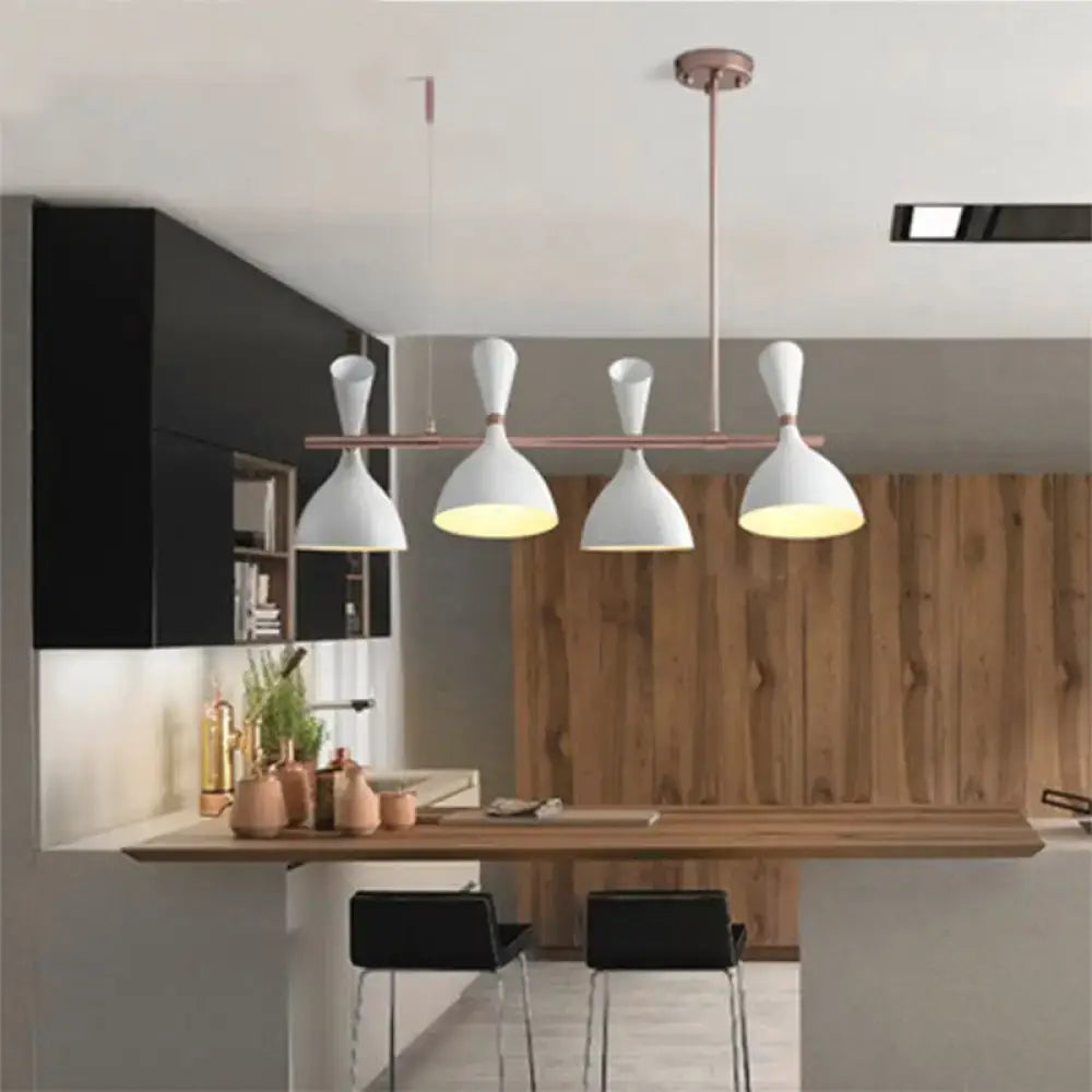 White Funnel Ceiling Pendant